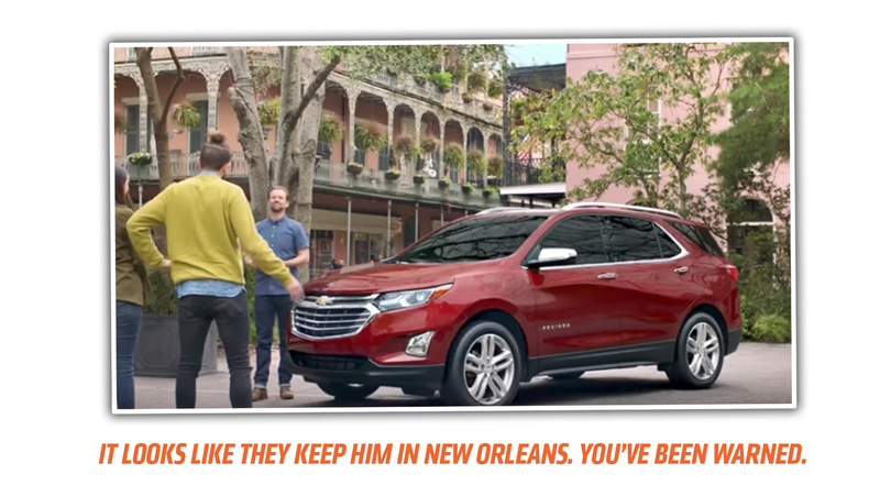 Illustration for article titled Guy Calling Chevy Equinox A 'Bad Mamma Jamma' In That 'Real People' Ad Is Everything Wrong With Everything